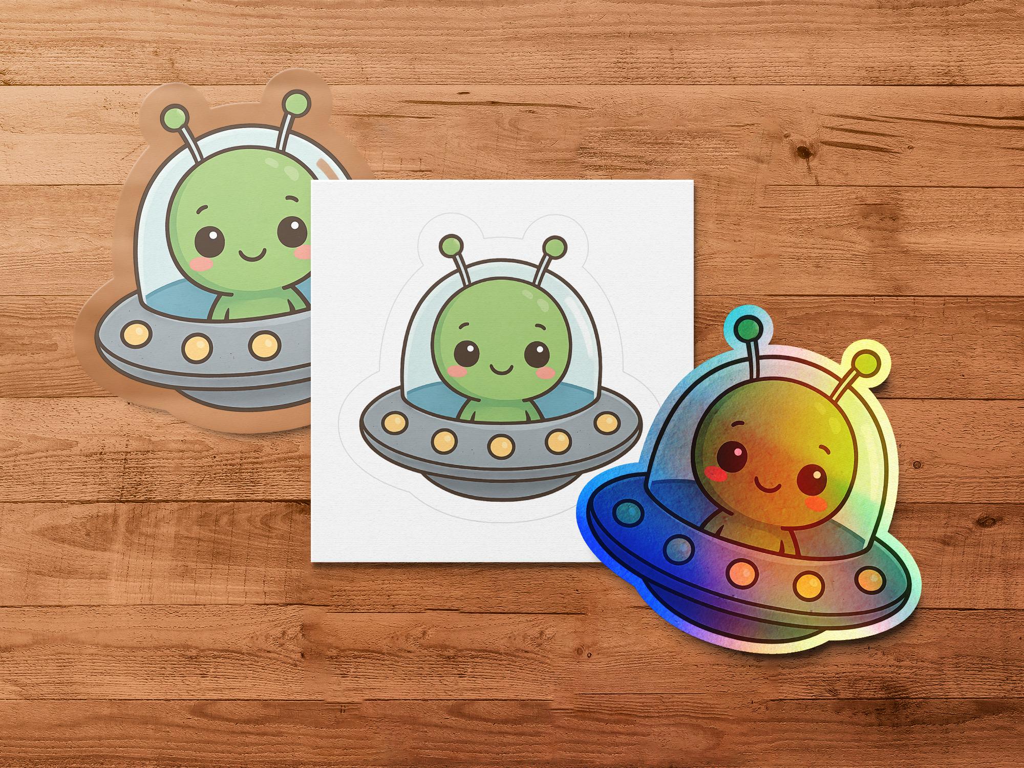 Cute Alien PNG, Green Alien Clipart, UFO Png, Kawaii Alien Sublimation ...