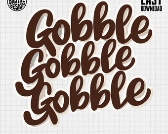 Gobble Gobble Gobble png, Thanksgiving png, herfstsublimatieontwerp, Thanksgiving clipart, digitale download, Turkije dag ontwerp