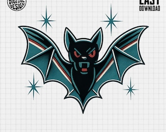Bat PNG, Spooky Bat Clipart, Vampire Bat Png, Halloween Png, Scary Bat Sublimation, Digital Download, Halloween Design