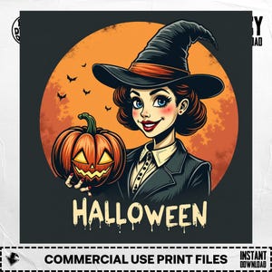 Halloween Witch PNG, Witch Clipart, Spooky Witch Png, Halloween Png, Pumpkin Sublimation, Digital Download Design