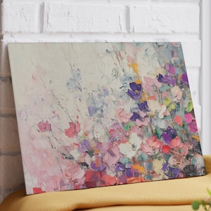 Wildflowers Glass Cutting Board Floral Kitchen Decoration Aesthetic Art Charcuterie Board Abstract Flowers Decor Housewarming Gift for Her