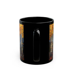 Fall Mountain Mug Aspen Trees Stained Glass Aesthetic Rocky Mountains Coffee Mug Autumn Colorado Aspens Gift for Hiker Camper Nature Lover image 11