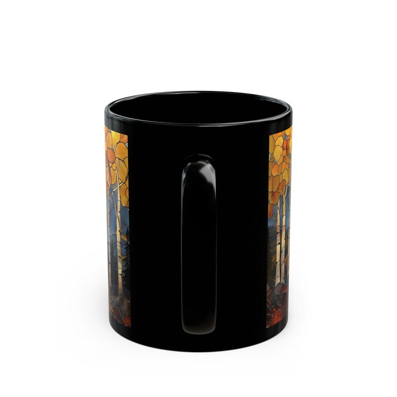 Fall Mountain Mug Aspen Trees Stained Glass Aesthetic Rocky Mountains Coffee Mug Autumn Colorado Aspens Gift for Hiker Camper Nature Lover image 11