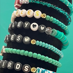 Philadelphia Eagles-armbandenset met kralen • Trendy voetbalsieraden