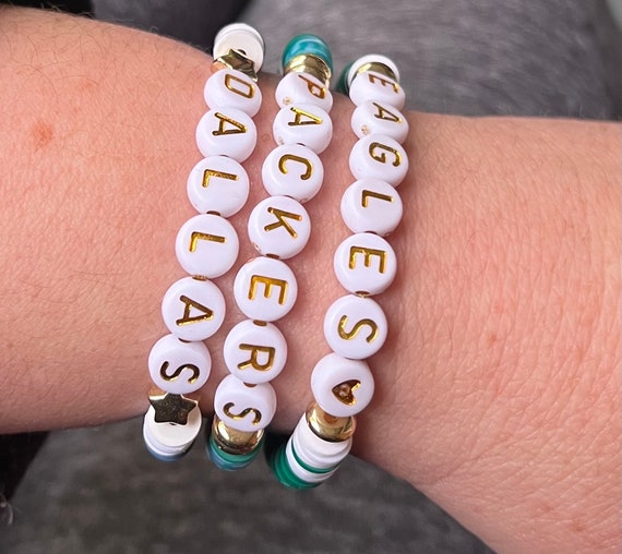 Football Stackable Clay Beads Bracelet Various Teams