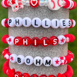 Philadelphia Phillies Baseball Bracelet: MLB Fan Jewelry