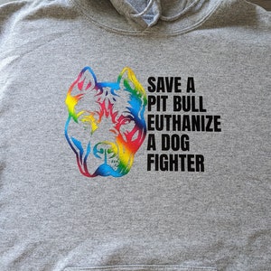 Save a Pitbull Rainbow Hoodie