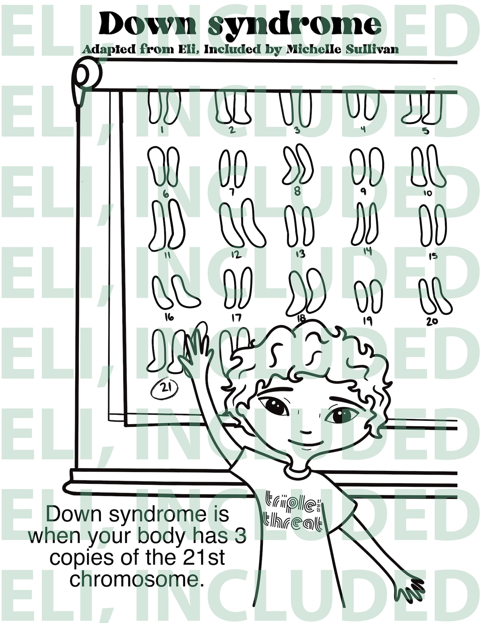 Down Syndrome Coloring + Info Pages / Digital Download / DS Printable WDSD 3.21 / Down Syndrome ...