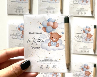 Personalized Baptism  Pencil Favors: Eco-Friendly Christening Gifts, Customized Baby shower favor