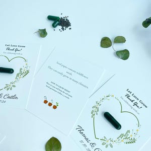 Personalisierte Samenkapsel-Samenkarte Dankeschön-Gastgeschenke Pflanzbare Gastgeschenke für Hochzeitsgäste Individuelle umweltfreundliche
