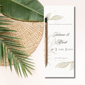 Hochzeitseinladungen, Hochzeitsplatzhalter, anpassbare umweltfreundliche Hochzeitseinladung, Einladungskarte mit Samenstift