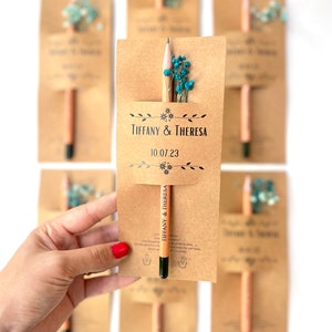 Penna con semi personalizzata Caramella piantabile del Ringraziamento per regali di nozze ecologici per gli ospiti salva la data immagine 1