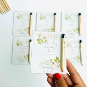 Segnaposto personalizzato con matita colorata piccola * Penna con semi personalizzata Regali di ringraziamento * Regali piantabili per gli invitati al matrimonio * Speciale ecologico