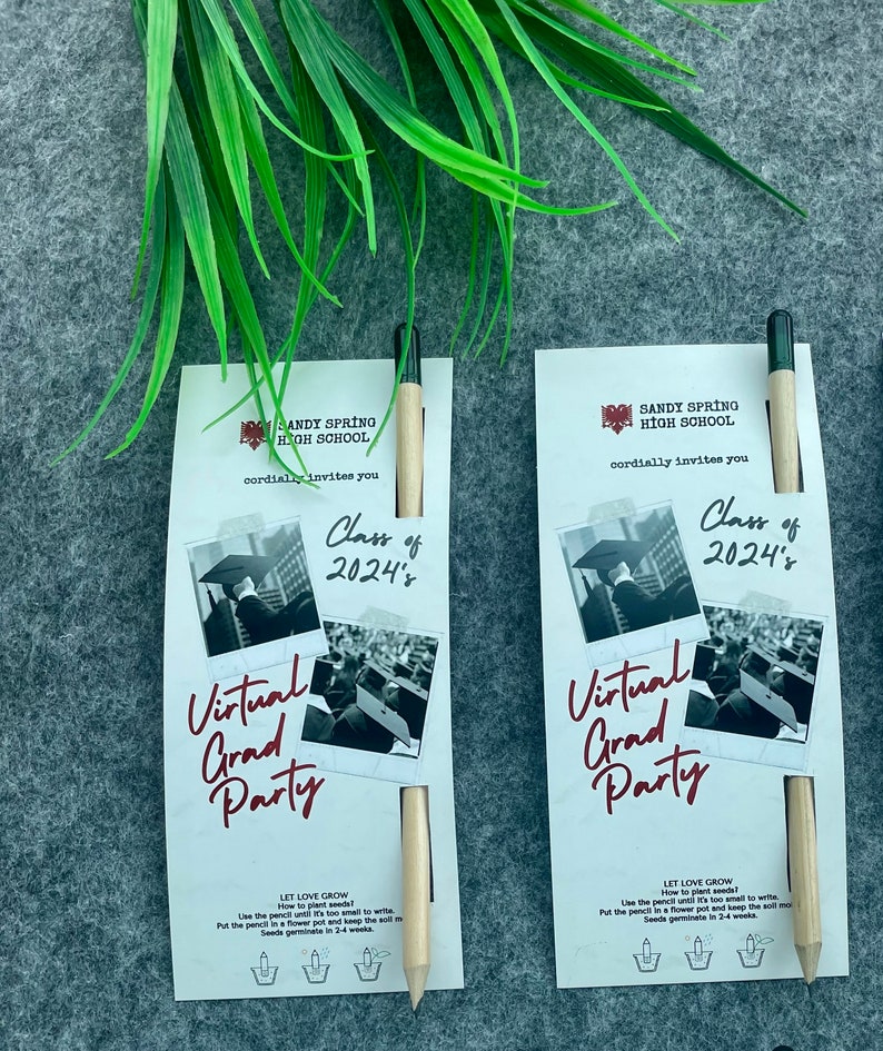 Personalized Graduation Seed Pen Favors, Eco-Friendly Card image 4
