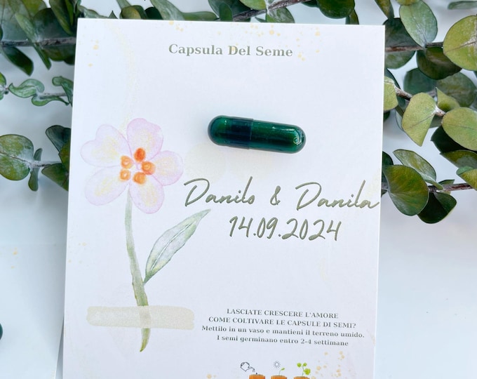 Personalized Seed Capsule, Eco-Friendly Wedding Favor