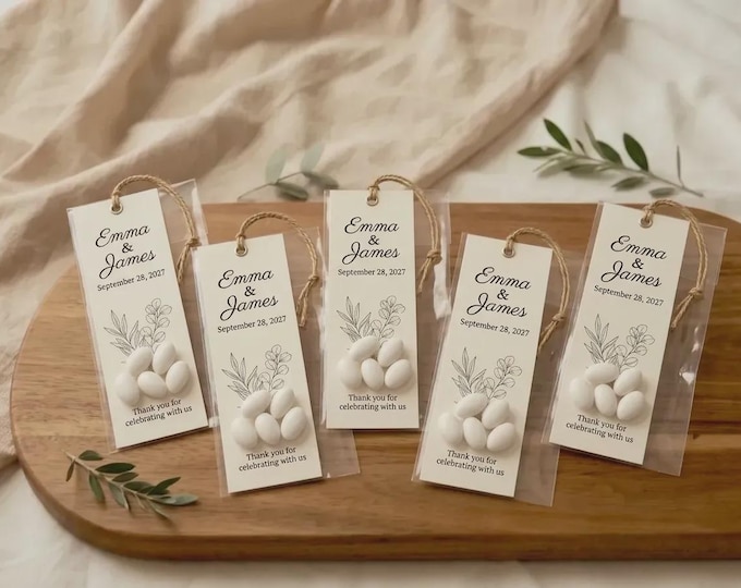 Almond Candy Personalized Guest Favors Custom Wedding Gift Bag Bridesmaid Thank You