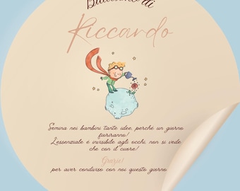 Adesivi rotondi personalizzati per battesimo, etichette aziendali personalizzate di ringraziamento