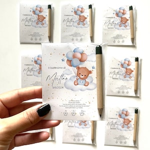 Segnaposto Battesimo piccolo personalizzato *Penna seme personalizzata Regalo di ringraziamento*Regali piantabili per l'ospite*Regalo speciale ecologico per l'ospite