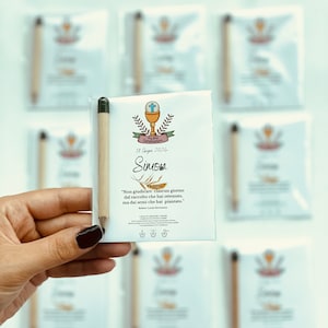 Piccolo segnaposto personalizzato *Regali di ringraziamento con penna per semi personalizzata*Regali piantabili per gli ospiti della comunione*Regali speciali ecologici per gli ospiti
