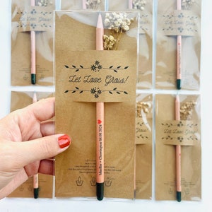 Penna per semi personalizzata, bomboniere piantabili per gli ospiti del matrimonio, bomboniere ecologiche personalizzate per gli ospiti