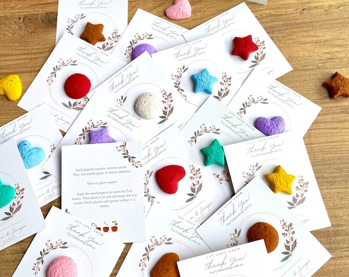 Personalized Paper Thank You Cards: Eco-Friendly Favors