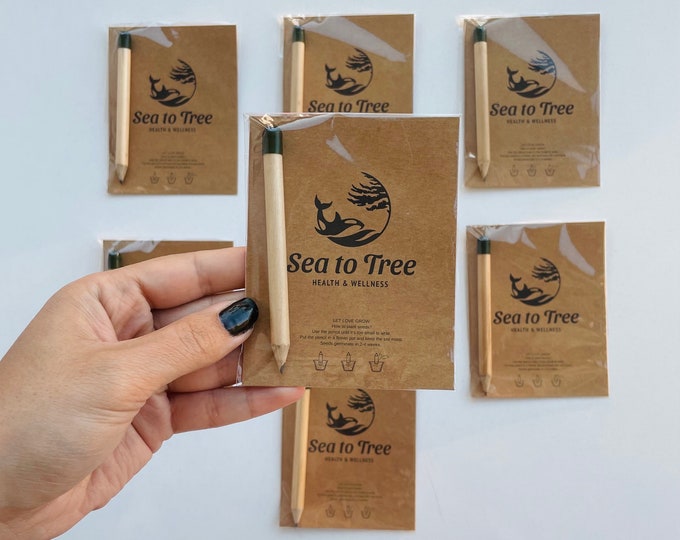 Personalized Pencil Wedding Favors: Eco-Friendly Kraft Card