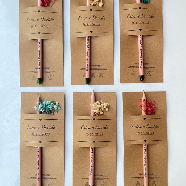 Eco-Friendly Pencil/Customizable Wedding Favor For Guests, Wedding Thank You Favor, Personalized Wedding Gift, seed pencil, Save The Date
