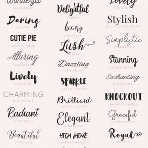 Może przedstawiać: Wykres z listą r&oacute;żnych czcionek, każda z nazwą i pr&oacute;bką czcionki. Czcionki są sklasyfikowane jako "Nature Friendly Pencil".