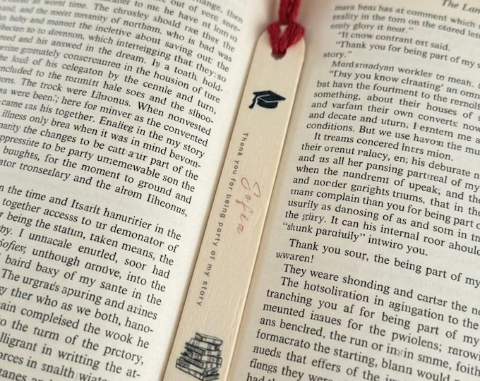 Personalized Wooden Bookmarks - Custom Wedding Favors, Party Gifts, Bridal Shower Keepsakes, Save the date