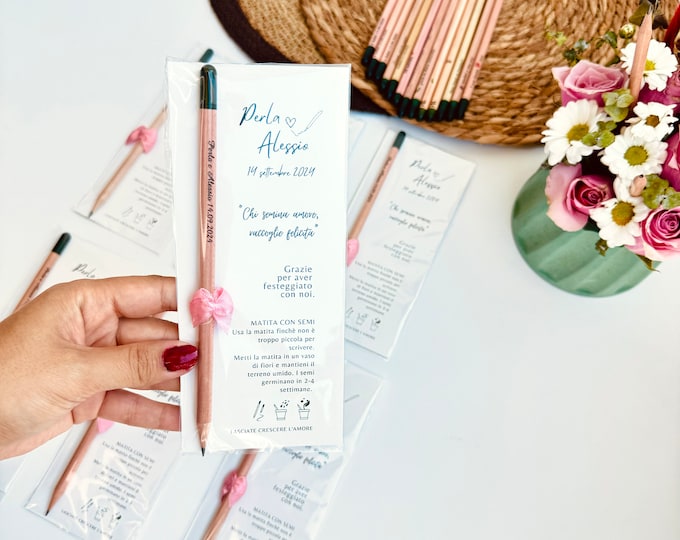 Personalized Seed Pencils - Wedding Favors for Guests