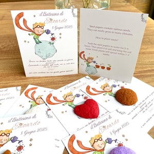 Personalisierte Samen Karte Danke Gefälligkeiten, mit bepflanzbarem Samen Papier, Dankes-Karte für Gäste, Platzhalter Samen Papier, Taufe Gastgeschenke