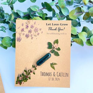 Personalisierte Samenkapsel-Samenkarte Dankeschön-Gastgeschenke Pflanzbare Gastgeschenke für Hochzeitsgäste Individuelle umweltfreundliche