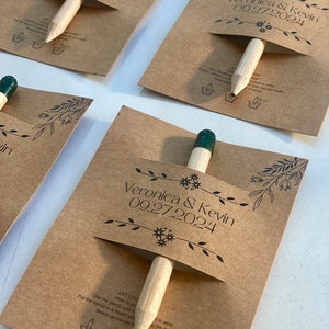 Mini segnaposto personalizzato *Regali di ringraziamento con penna per semi personalizzata*Regali piantabili per gli ospiti del matrimonio*Regali speciali ecologici per gli ospiti