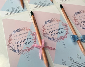 Lápices con semillas personalizables como recuerdo: regalos para baby shower y bautizo.