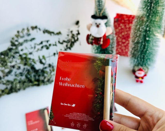 Christmas Plantable Seed Pencil Favors: Rustic Holiday Gifts
