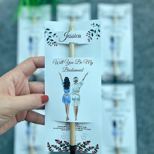 Gracias regalo de dama de honor, tarjeta de dama de honor, tarjetas de propuesta de dama de honor, personalizado serás mi tarjeta de dama de honor, propuesta de dama de honor