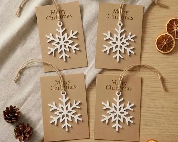 Personalized Christmas Snowflake Ornament 2027, Custom Name Keepsake, Eco-Friendly Plant-Based Decoration