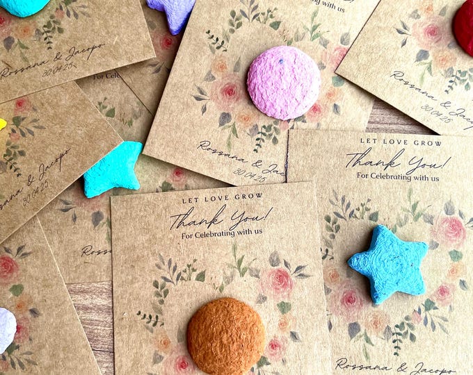 Personalized Seed Paper Wedding Thank You Card Favors,Eco-Friendly wedding invitation
