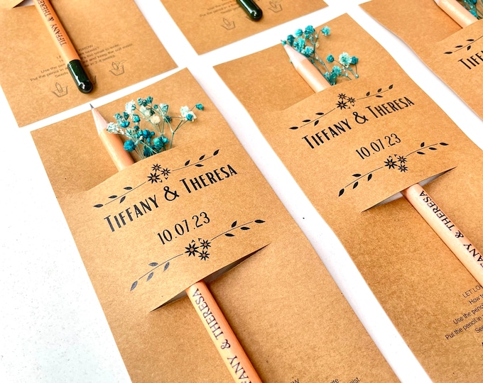 Personalized  Wedding Favors Plantable Biodegradable Eco Friendly Bulk Bridal Shower Gifts
