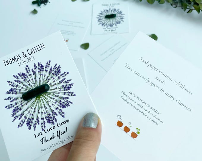 Plantable Seed Capsule Wedding Favors Personalized Eco-Friendly Bulk Gifts Biodegradable Bridal Shower Thank You