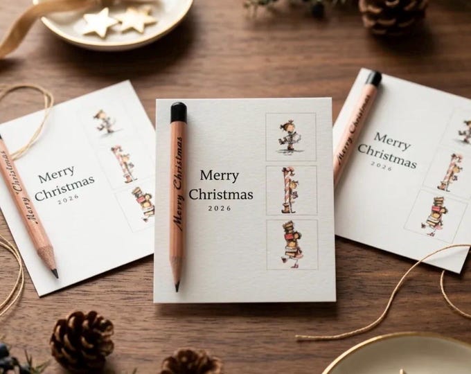Personalized Seed Pencil Christmas Gift , Eco Friendly Holiday Card,Sustainable Corporate Gift