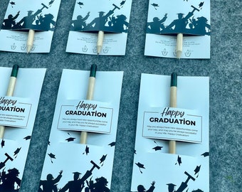 Spersonalizowany ołówek z nasionkami na zakończenie roku szkolnego, prezent ekologiczny, zaproszenia nadające się do recyklingu, prezenty urodzinowe