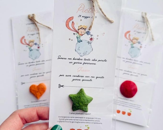 Personalized Seed Paper Bookmark,Plantable Thank You Gift,Personalize Christening Favor, Sustainable Party Favor