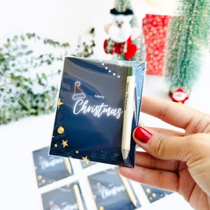 Piccolo segnaposto natalizio personalizzato *Regali di ringraziamento con penna per semi personalizzata*Regali piantabili per*Regali speciali ecologici per gli ospiti