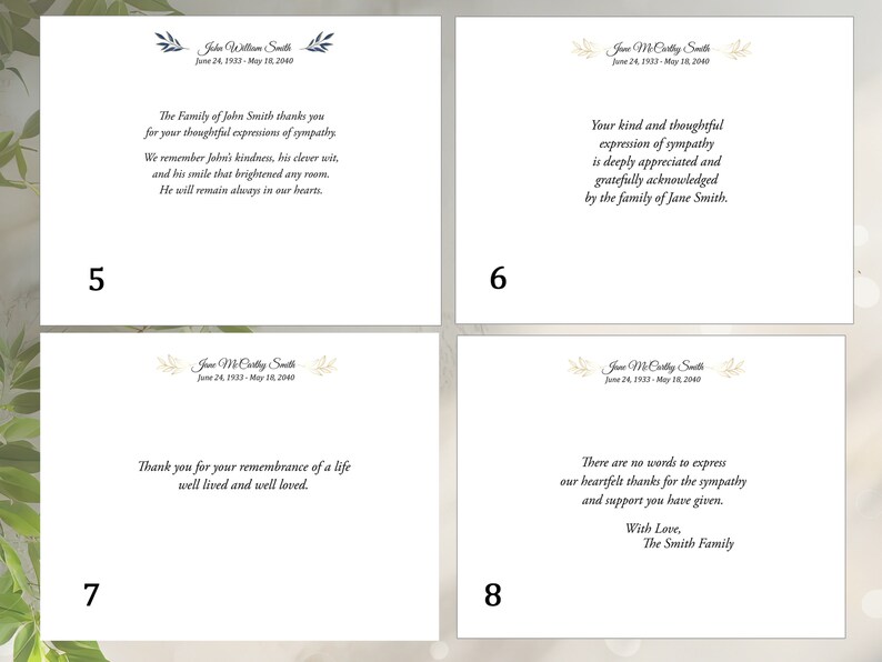 Funeral Thank You Notes Sympathy Acknowledgement Cards Celtic Cross and