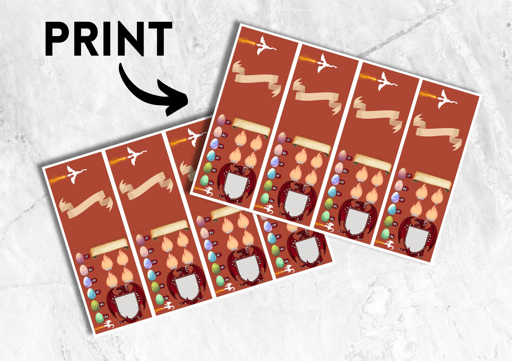 D&amp;D 5e Initiative Tracker Printable Dungeons and Dragons - Etsy