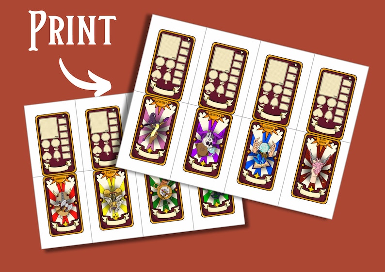 Initiative Tracker Dnd 5e Printable Dungeons and Dragons Cards