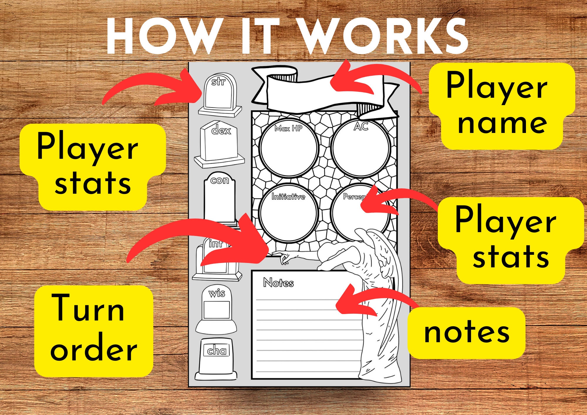 D&amp;D 5e Initiative Tracker Printable Dungeons and Dragons Cards ...