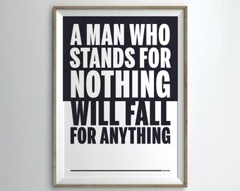 Malcolm X Quote | Digital Download | Gift | Art Print | Frame Not Included