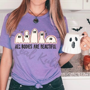 Tous les corps sont beaux chemise à capuche | Fantôme | Tee-shirt positif pour le corps | Amour de soi | T-shirt d’Halloween | Halloween | Autonomisation des femmes | Bootiful